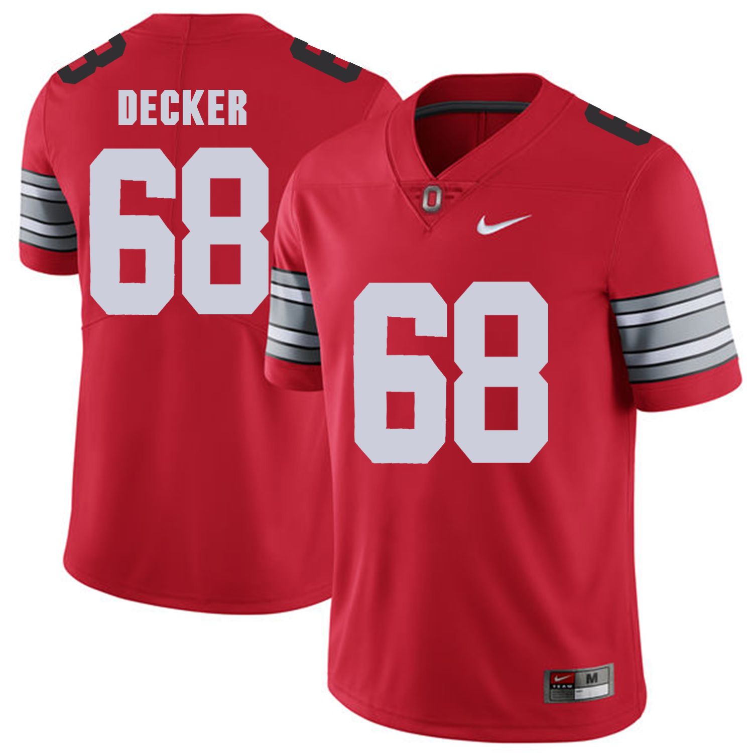 Men Ohio State #68 Decker Red Customized NCAA Jerseys->customized ncaa jersey->Custom Jersey